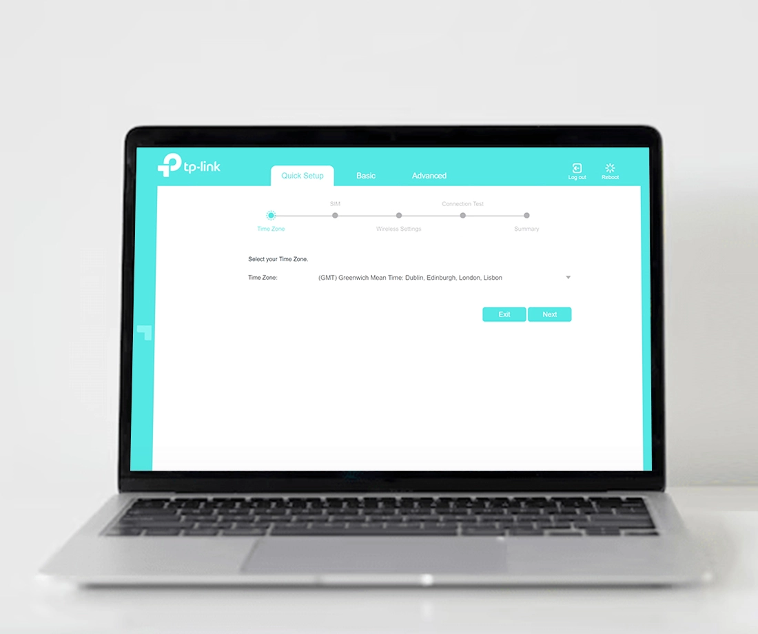 TP-Link router setup via web interface